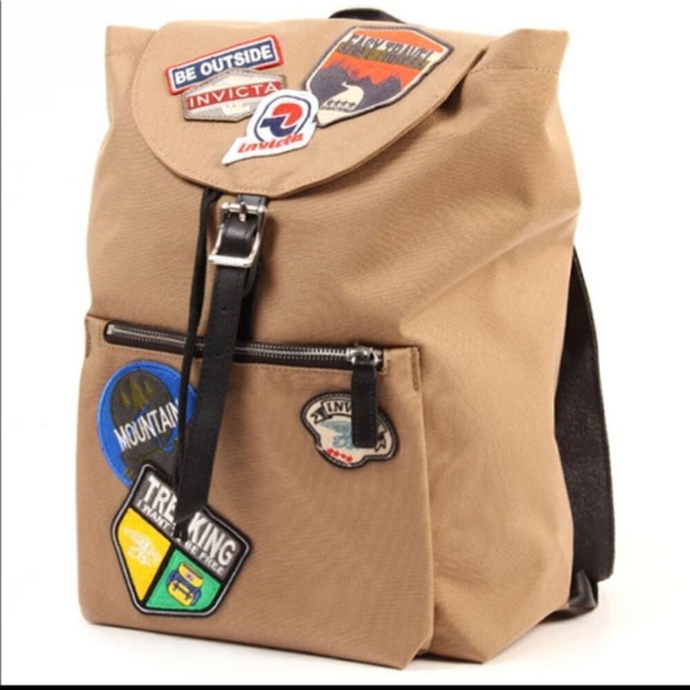 INVICTA BAGS Alpino Heritage Patch Tan Backpack NWT